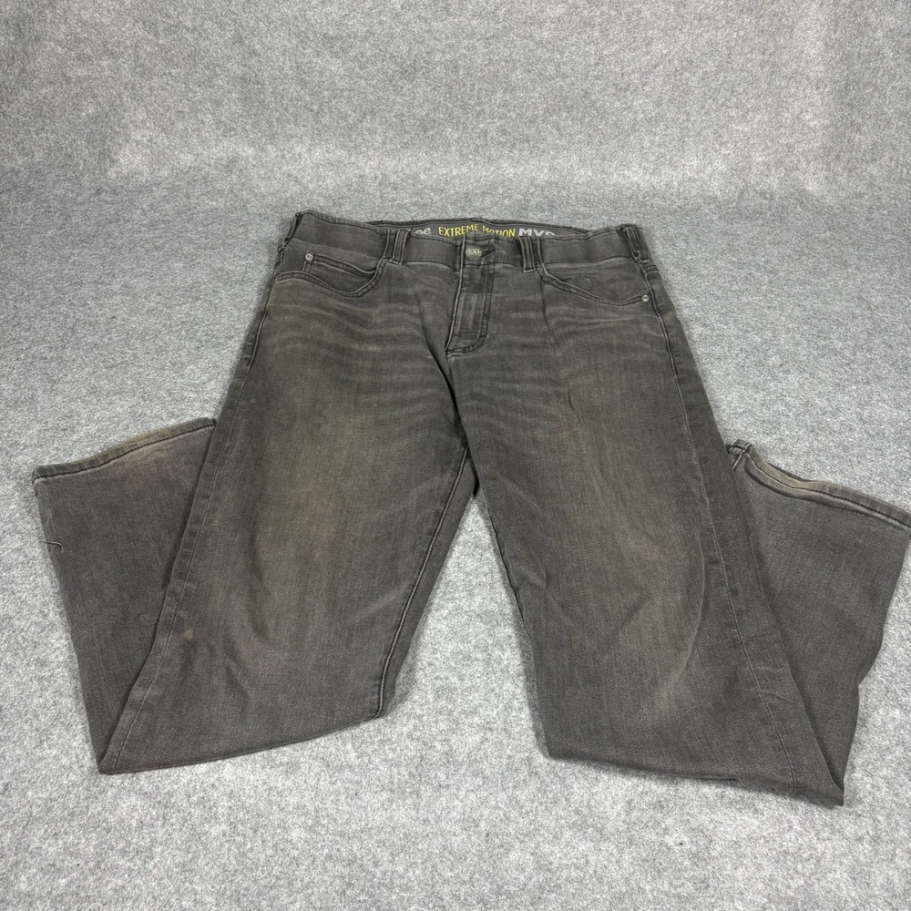 Lee Extreme Motion MVP Slim Fit Tapered Jeans 34x30 Grey Stretch‎ Denim